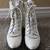 Rare Vintage White Leather Lace-up Western Boots 5 thumbnail