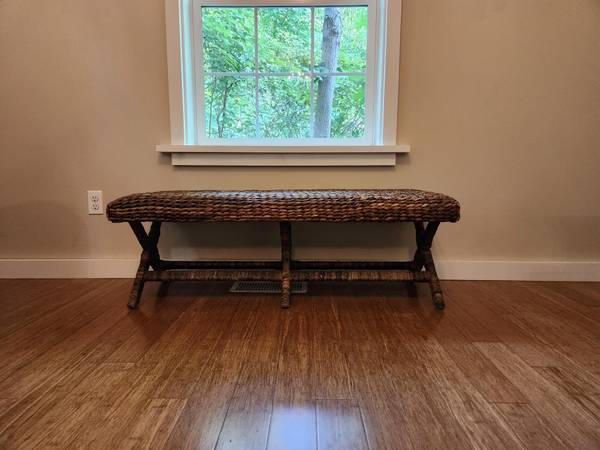 Pottery Barn Seagrass Bench 1