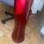 Vintage Mid Century Modern MCM Rare Red Blown Glass Floor Vase Display 3 thumbnail