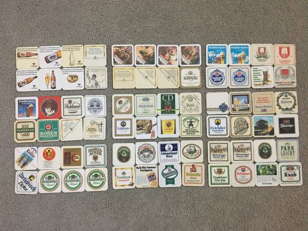 NEW 72 beer coasters NO DUPLICATES Lot #9 1