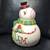 Lori Siebert Festive Ceramic Snowman Cookie Jar - A Sweet Twist Oneida Rare Find 6 thumbnail