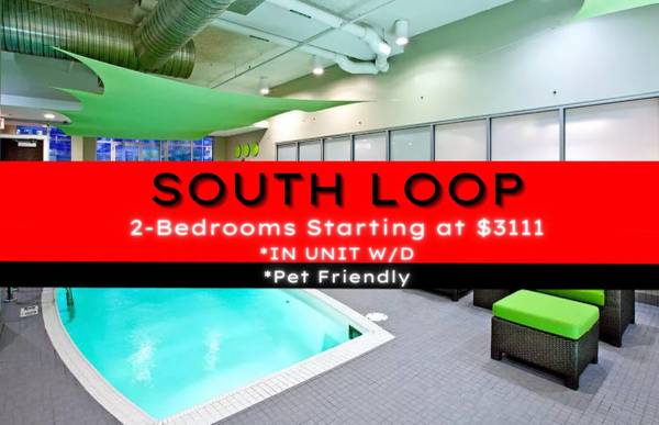 $3,111 / 2br - SOUTH LOOP 2 Bedroom ~ Indoor Pool ~ In Unit W&D ~ Balcony ~ Fitness & Garage (South Loop, Chicago)63898986605955120
