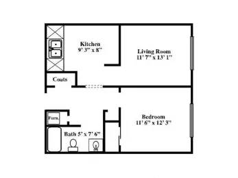 $808 / 1br - 600ft2 - In Omaha, Window Coverings, 1/BD (10905 North Mill Court, Omaha, NE)64020842555137120
