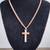 Pure Copper Cross Necklace Cuban Link 5mm, 20"  Chain, therapy Pendant 6 thumbnail