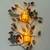 Vintage Metal Art Leaves Tea Light Candle Holder Candelabra Wall Decor 9 thumbnail