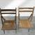 Pair of Folding Teak Chairs SOLD AS IS - do not match 1 thumbnail