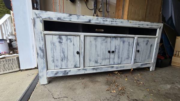TV console table with cabinets 1