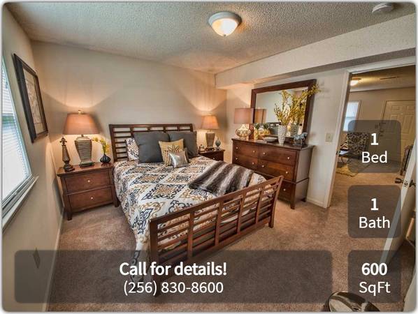 $809 / 1br - 600ft2 - A world of style: Exceptional 1 BR, 600 Sq Ft spaces! (Huntsville)63658742918401121