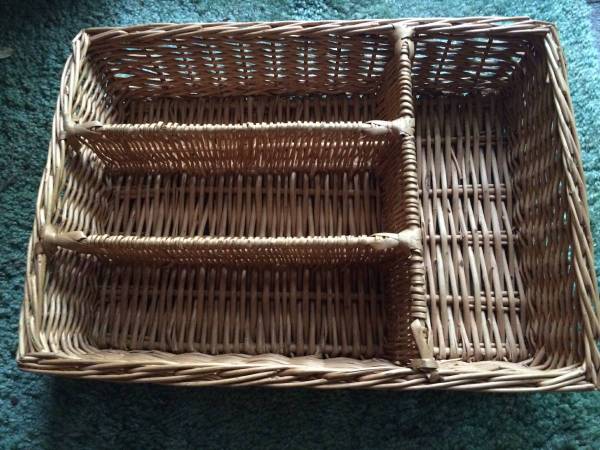 Old Wicker Utensil Holder 1
