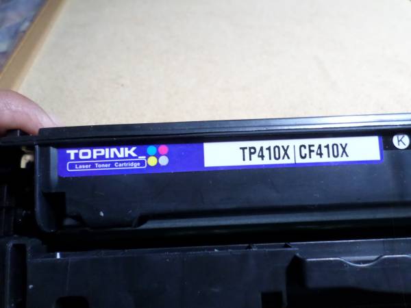 Cartucho de toner negro TP410X/CF410X compatible con HP top ink 1