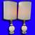 (2) Table Lamps. Shades not great. White balls are glass, small clear plate is p 5 thumbnail