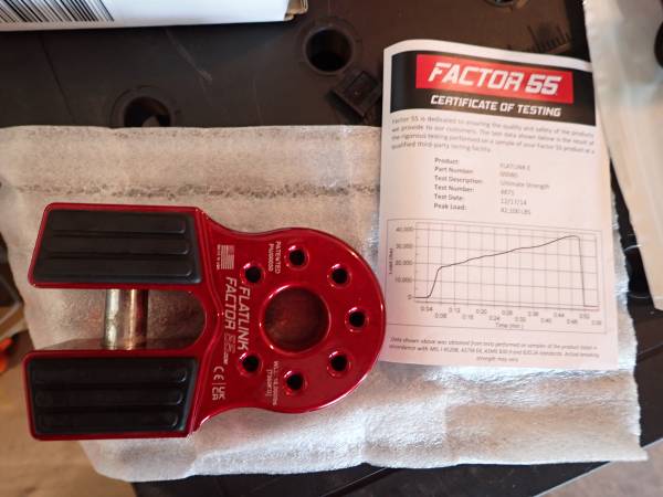 Red Factor 55 Flatlink. Suitable for soft shackles. 1