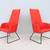 Contemporary Modern Rouillard Solo High Back Red Lounge Chairs a Pair 4 thumbnail