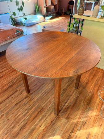 Solid Walnut 40” Round Dining Table - NEED TO SELL ASAP 1