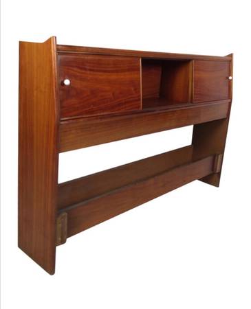 Midcentury modern headboard with storage by drexel 1