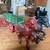Collection of cast Iron horse and fire trucks, carriages, carpenter, e 15 thumbnail