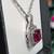 Beautiful Ruby and White Sapphire Necklace 1 thumbnail