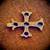 Vintage Vermeil Byzantine Cross Pendant with Garnets 3 thumbnail