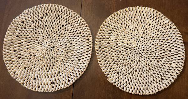 Two sea shell doilies 1