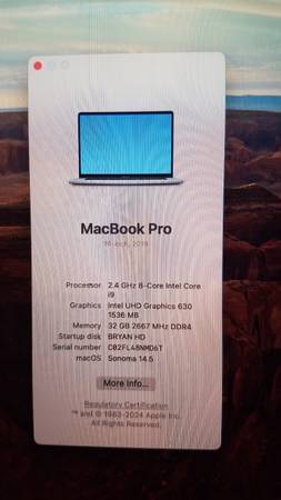 2019 MacBook Pro with 16" Retina Display - $600 (Bonham)63443499617923123