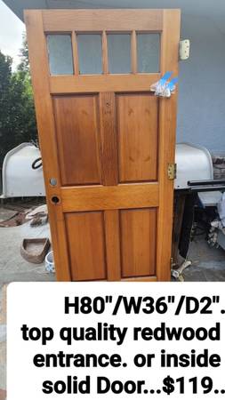 Top high quality solid redwood door 1