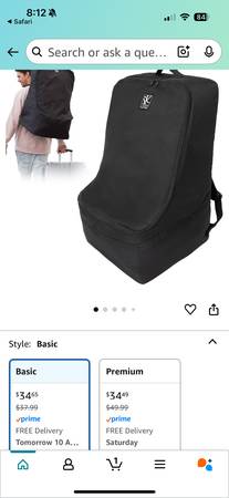 JL Childress Car Seat Storage Bag backpack - $10 (hayward / castro valley)63471457969411120