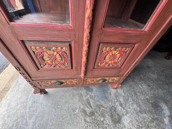 Teak Farmhouse Vintage Solid Wood W/4 Wavy Beveled Glass - $1,299 (Havelock)62939423126787123