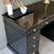 Lacquered Sligh Co. Vintage Pedestal Desk with Black Lacquer Base & Da 11 thumbnail
