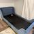 Kids Blue Velvet Twin Bed frame 2 thumbnail