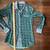 Jennifer Chun 100% Silk Emerald Green Print Shirt Blouse-Size 2 9 thumbnail