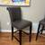 2 Century Gray Leather Barstools 3 thumbnail