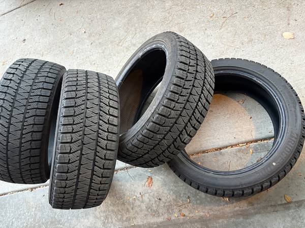 4 Bridgestone Blizzak WS90 Winter Tires 215/45R17 91T - <5k Miles 1