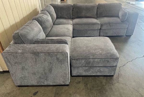 COSTCO SECTIONAL + OTTOMAN 1