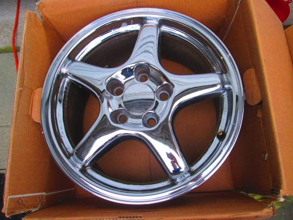 CORVETTE C4  5 SPOKE WHEELS & TIRES  (2 SETS) 1