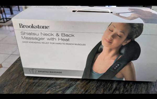 BrookStone Shiatsu Neck & Back massager with Heat 1
