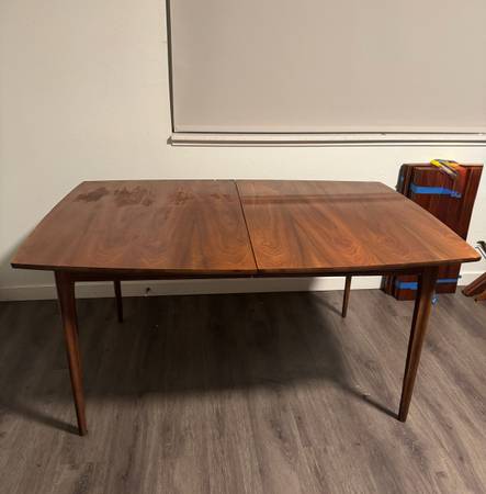 Vintage walnut dining table 1