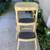 1950's COLLECTABLE YELLOW METAL STEP STOOL 1 thumbnail