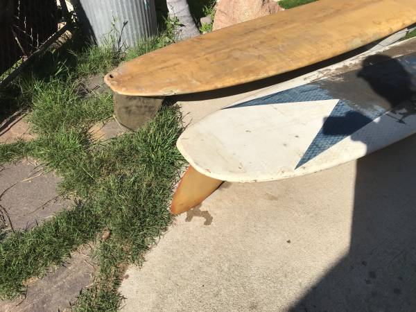 Vintage old surfboard longboard photo 2