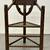 Vintage Swedish Monk Chair w Triangular Seat and Handcarved Decoration 1 thumbnail
