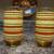 2 retro MCM striped yellow juice glasses 1 thumbnail