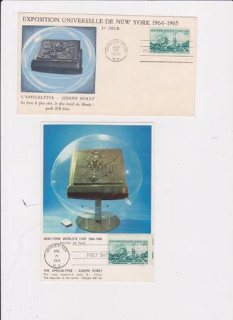 Two First Day Stamp Covers - U.S. World's Fair First Day 1