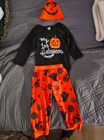 Babys First Halloween outfit 1