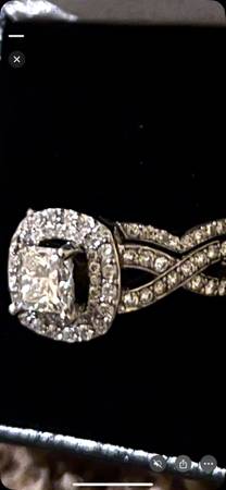 ONE CARAT PRINCESS DIAMOND CENTER STONE! RING TDW 2.16 NATURAL EARTH MINED DIAMO 1