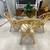 Pier 1 Imports Vintage Blonde Rattan Table w/Glass Top & 4 Chairs 1 thumbnail