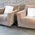 2000s Ligne Roset Velvet 'Rive Droite' Chairs by Didier Gomez - A Pair 19 thumbnail