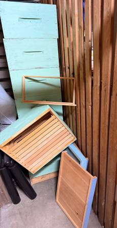 Beehives with frames 1