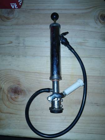 Chrome Keg pump handle w/lever handle 8" 1