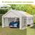 WHITE CAR GARAGE CAR PORT SHED STORAGE GAZEBO 3 thumbnail