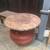 Hand cut limestone/travertine top on large glazed pot 12 thumbnail