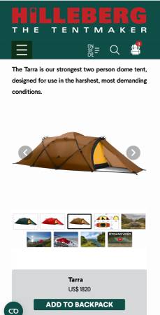 Hilleberg Tarra Tent 1